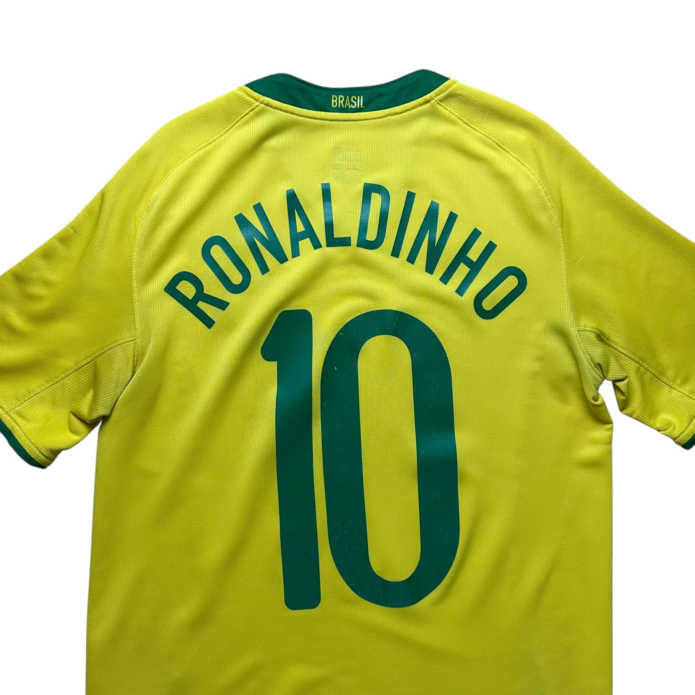 Brazil 2008 Home Shirt (S) Ronaldinho #10